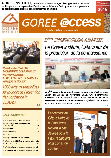 GOREE ACCESS - Bulletin d'information semestriel / 2e semestre 2016
