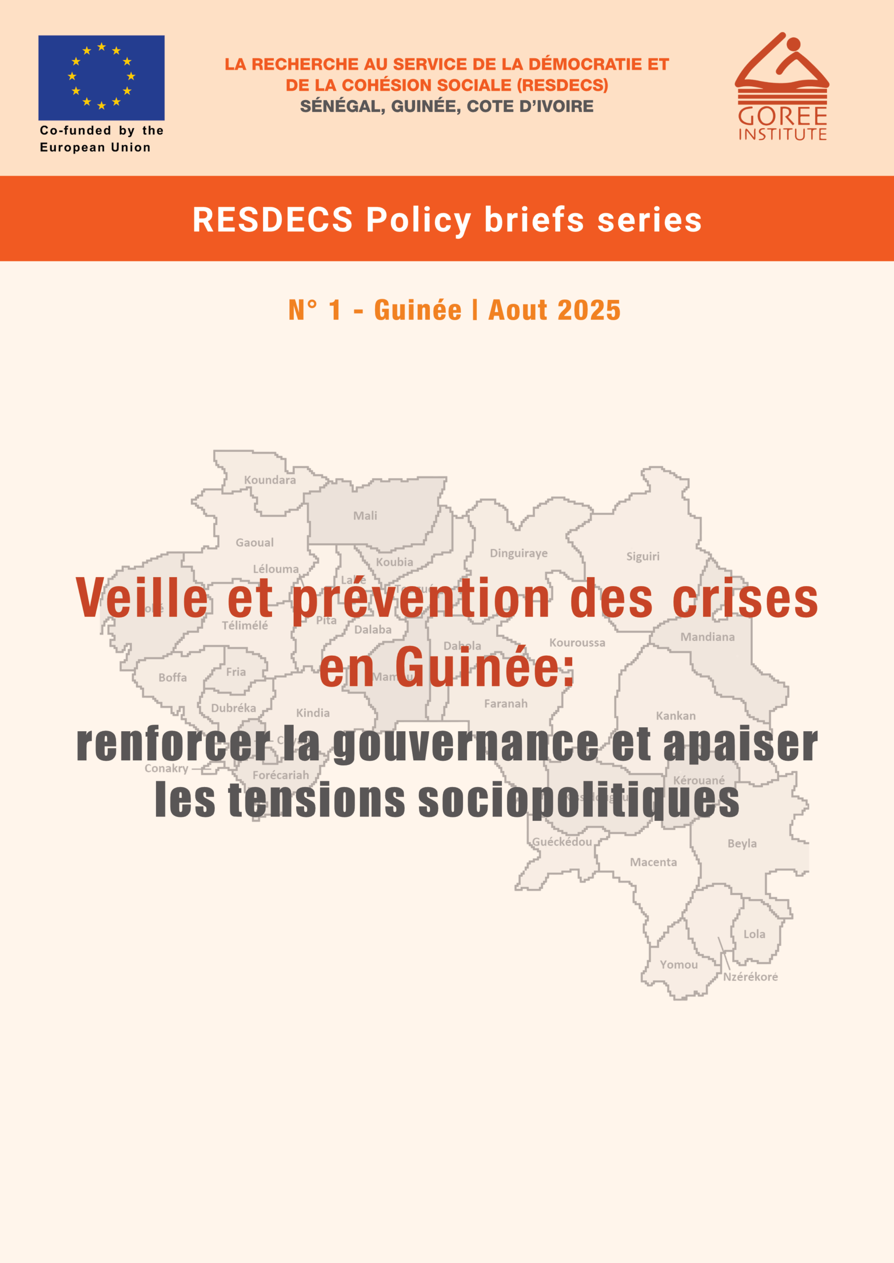 RESDECS Policy Brief Series Guinee 1 Aout 2025 Veille et prevention des crises en Guinee renforcer la gouvernance et apaiser les tensions sociopolitiques 1 scaled