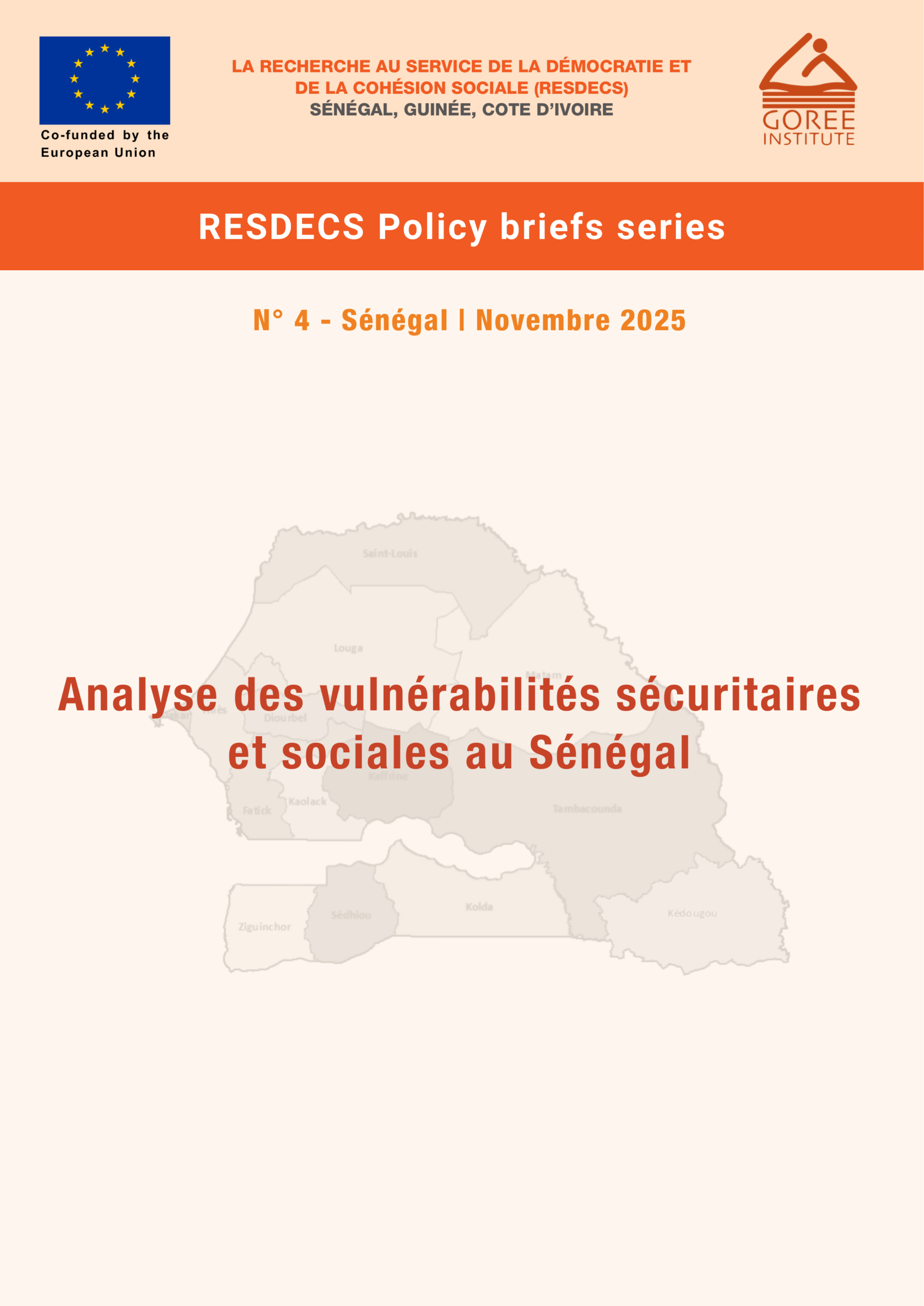 RESDECS Policy Brief Series Senegal 4 Novembre 2025 Analyse des vulnerabilites securitaires et sociales au Senegal scaled
