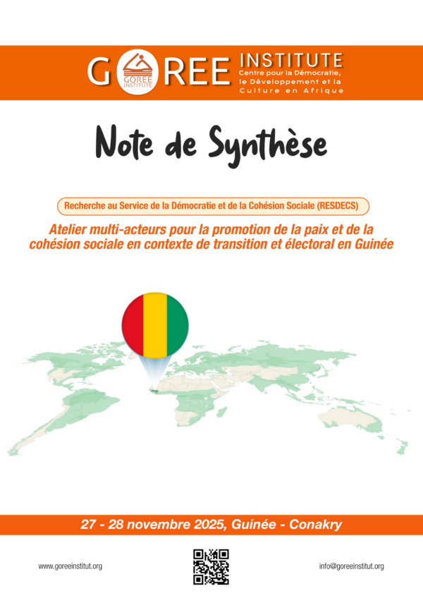 Note de Synthèse RESDECS :  Atelier multi-acteurs pour la promotion de la paix et de la  cohésion sociale en contexte de transition et électoral en Guinée