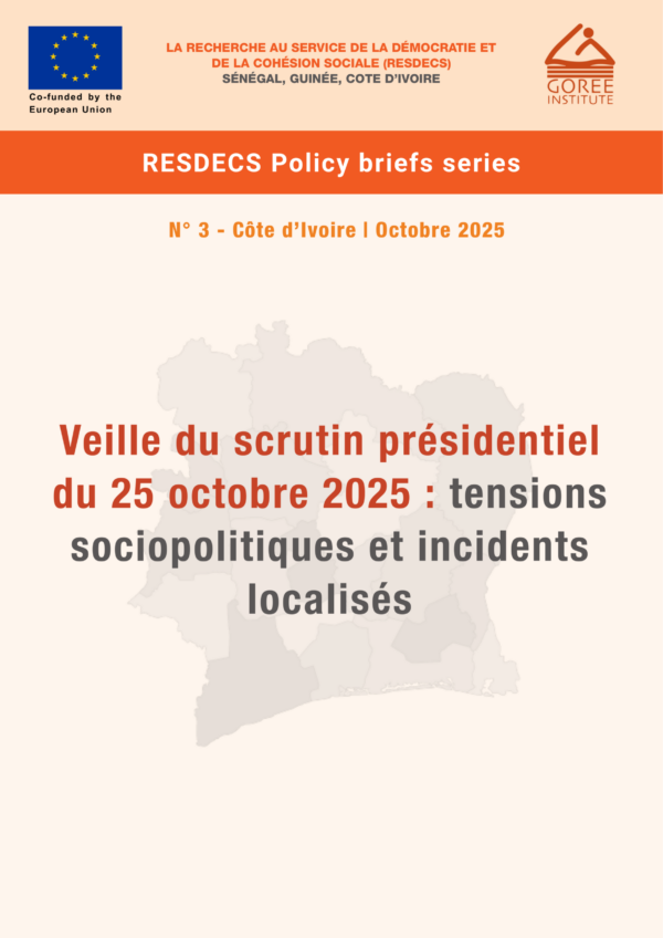 RESDECS Policy Brief Series - Côte d'Ivoire #3 - Octobre 2025 - Veille du scrutin présidentiel du 25 octobre 2025 - tensions sociopolitiques et incidents localisés
