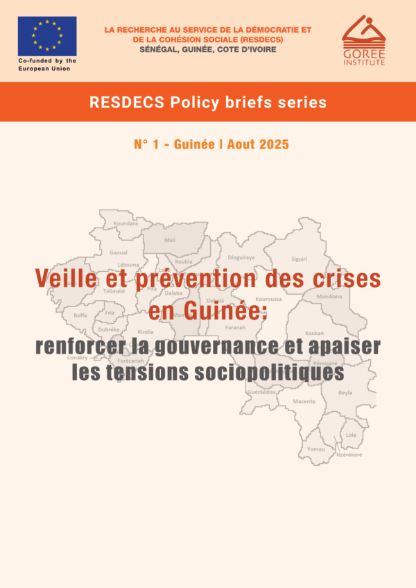 RESDECS Policy Brief Series - Guinée #1 - Aout 2025 - Veille et prévention des crises en Guinée - renforcer la gouvernance et apaiser les tensions sociopolitiques