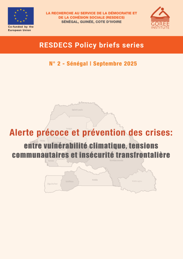 RESDECS Policy Brief Series - Sénégal #2 - Septembre 2025 - Sénégal - Alerte précoce et prévention des crises - entre vulnérabilité climatique, tensions communautaires et insécurité transfrontalière